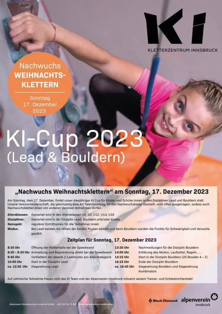 KI Cup 2023 Nachwuchs Weihnachtsklettern