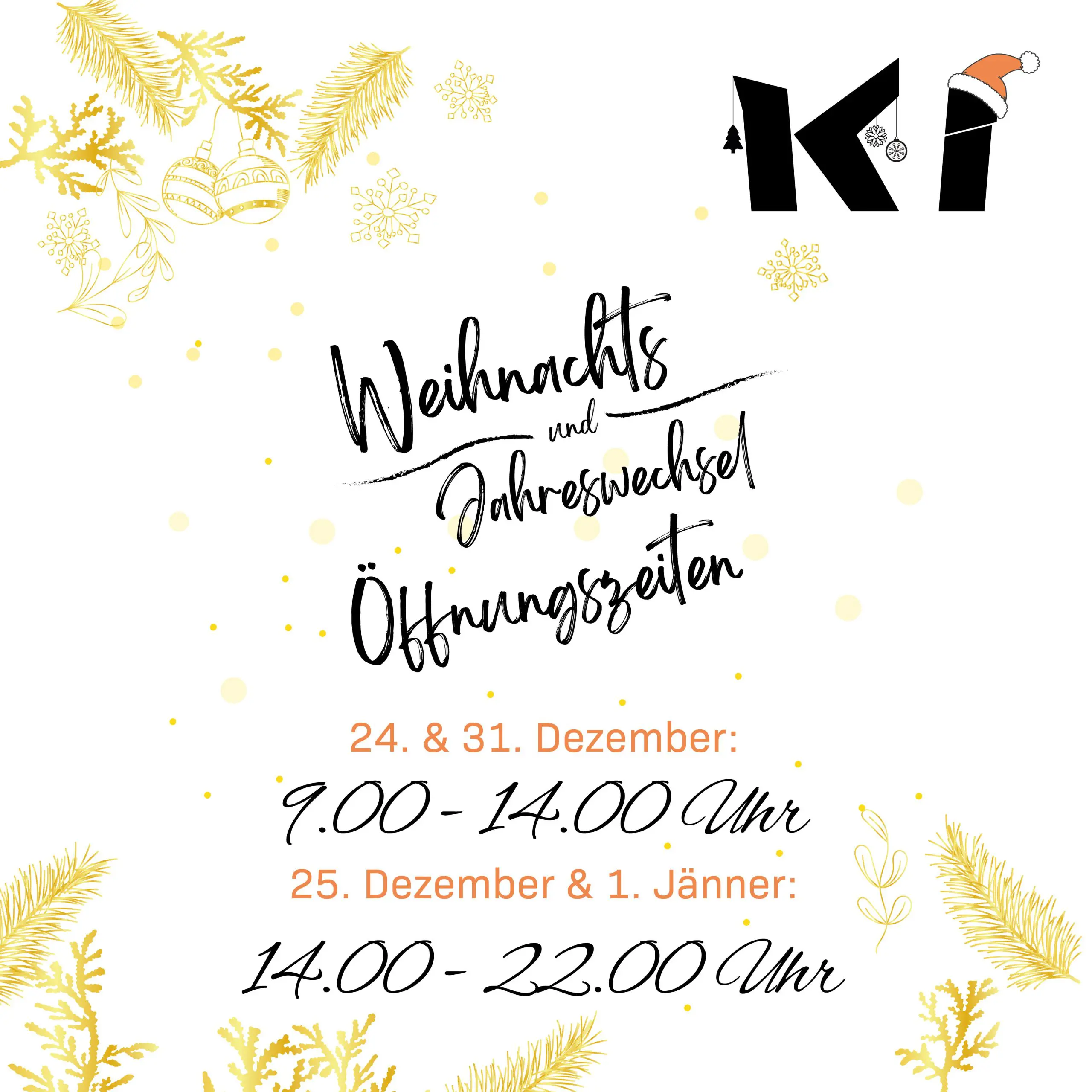 Featured image for “Unsere Öffnungszeiten zu Weihnachten und Silvester 2025”