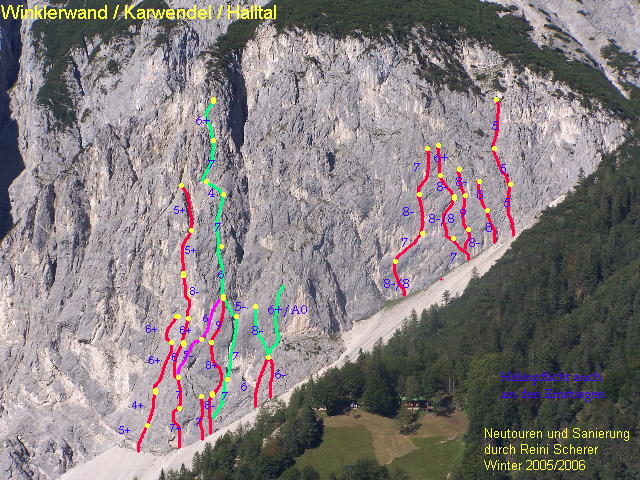 KIetterzentrum Innsbruck - Topo Winklerwand 102 1467