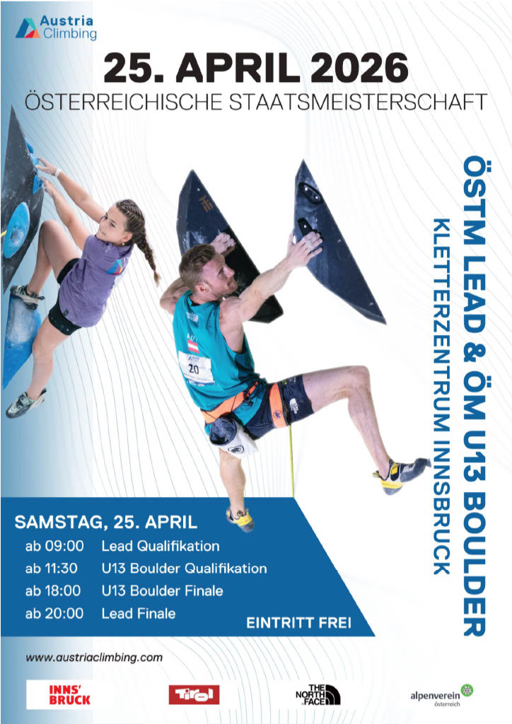 Featured image for “Österreichische Staatsmeisterschaft Lead und ÖM Bouldern U13”
